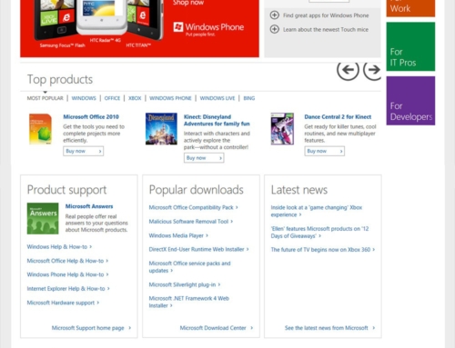 Microsoft.com Home Page 2011